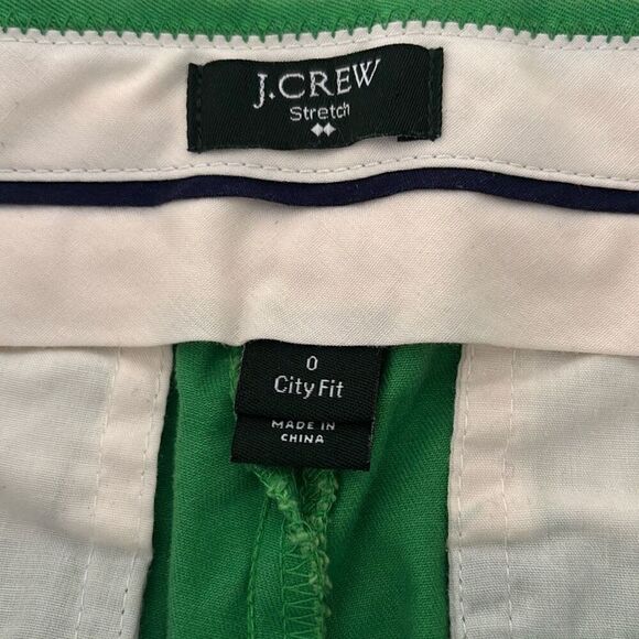 J Crew City Fit Green & Blue Polka Dot shorts Sz 0 stretch - Picture 3 of 6